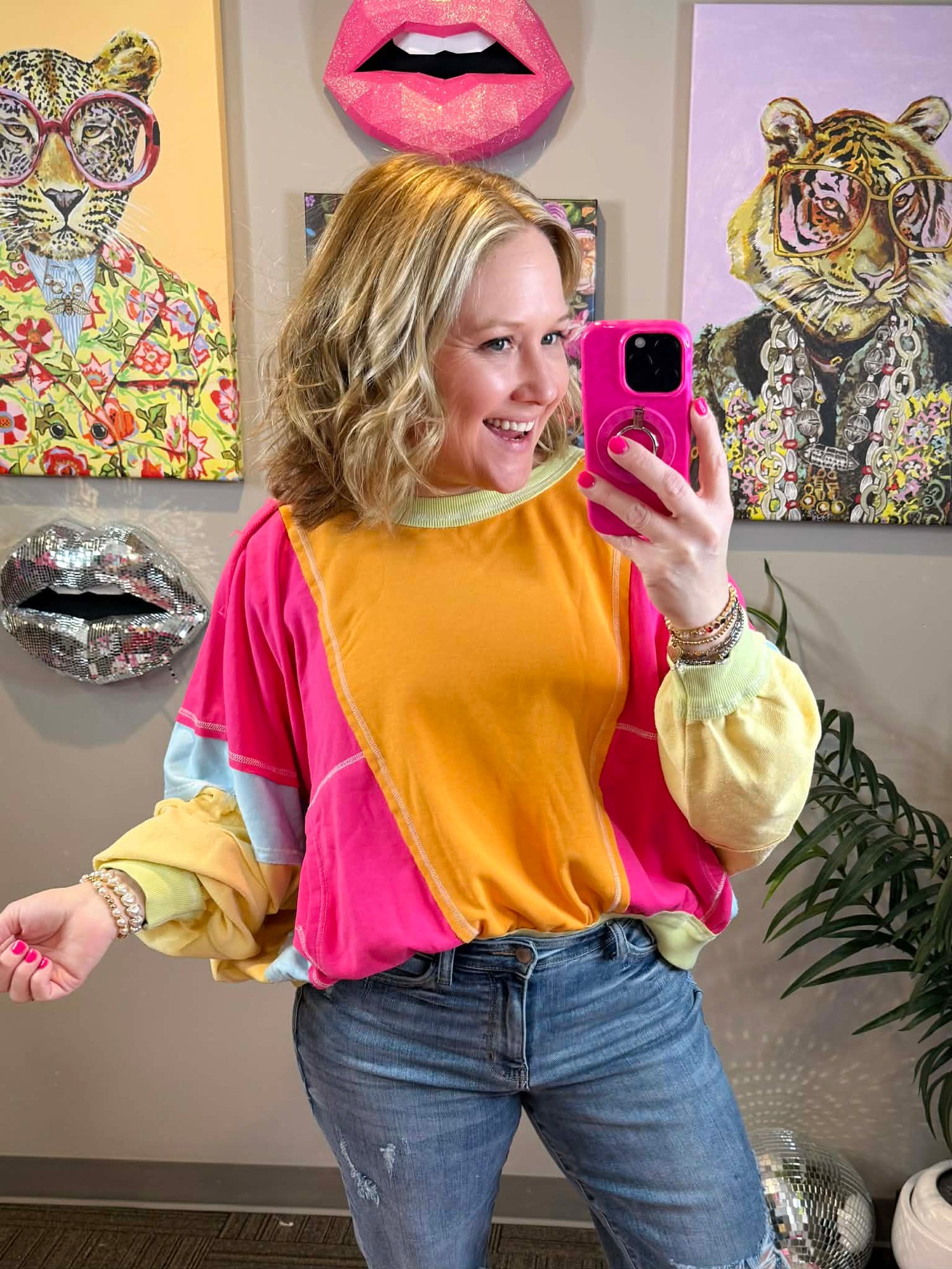 Color Mingle Pullover in Orange {S-XL}