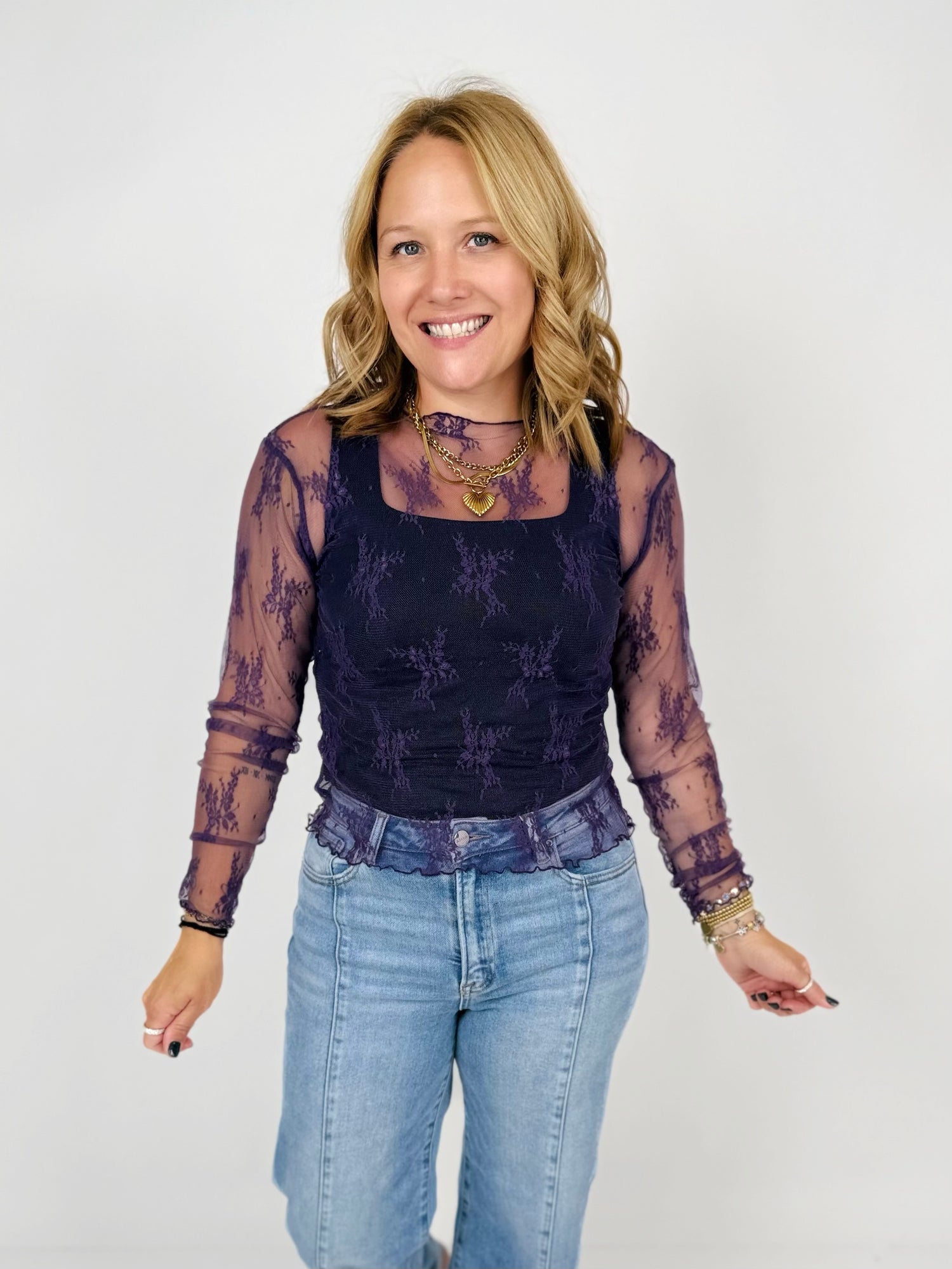 Airy Delight Top in Purple {S-L}