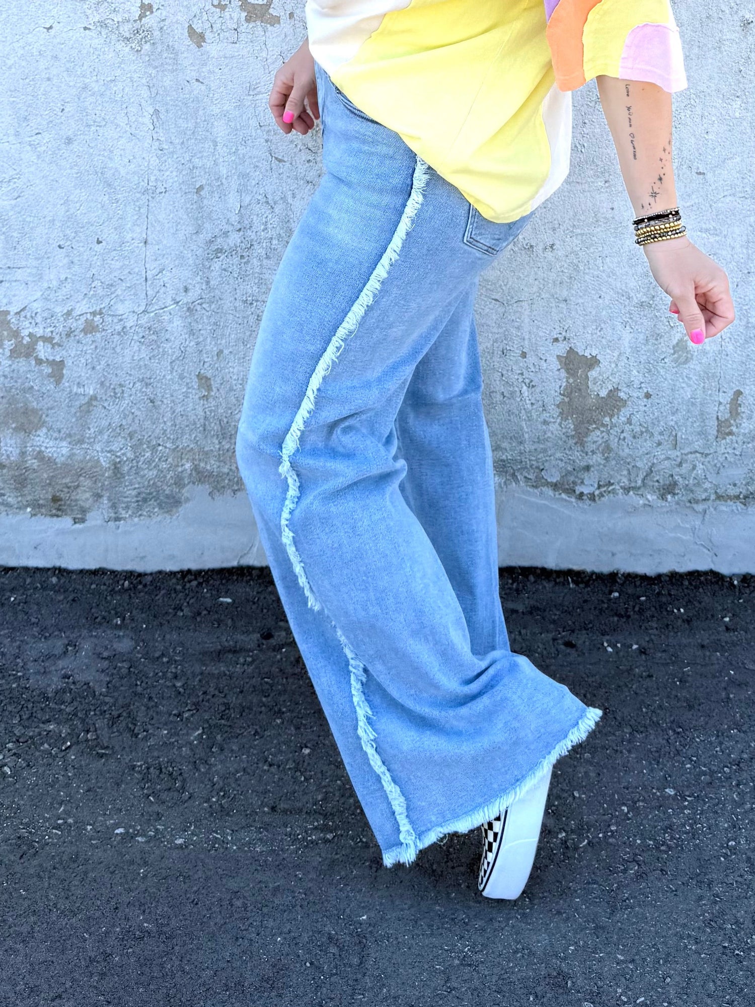 Judy Blue Rawline Wide-Leg Jeans {0-22W}