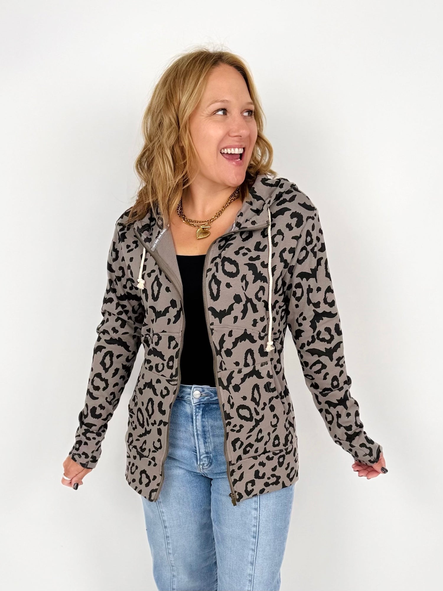 Ampersand FullZip Up Hoodie - Feline Batty {S-3X}