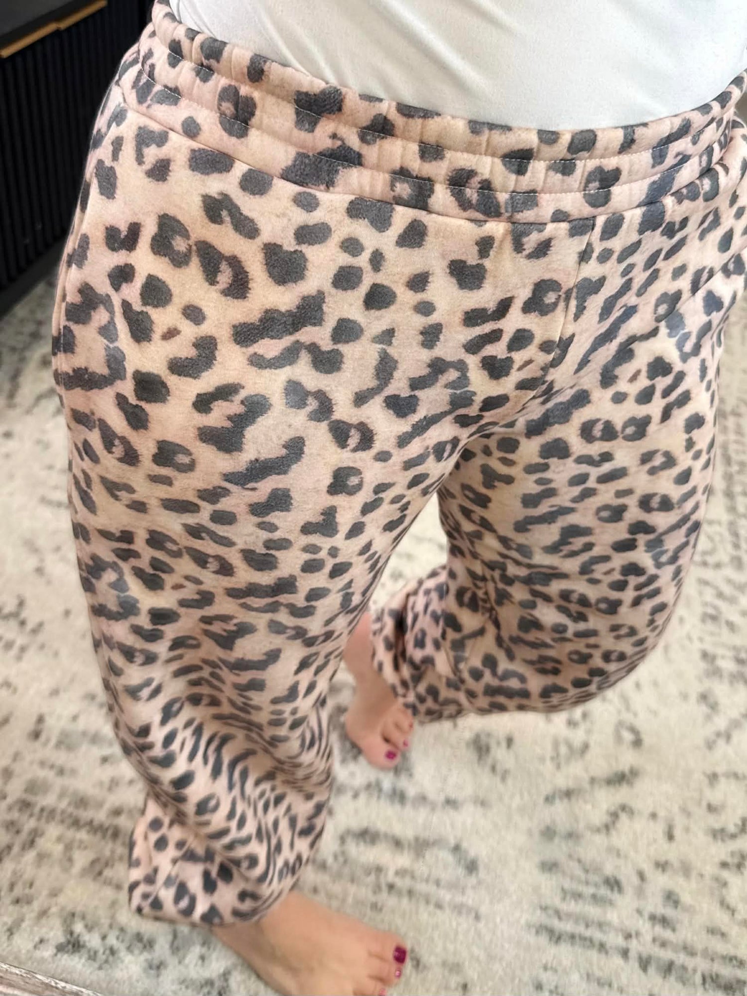 Ampersand Comfort Zone Joggers - Leopard & Lace {S-3X}