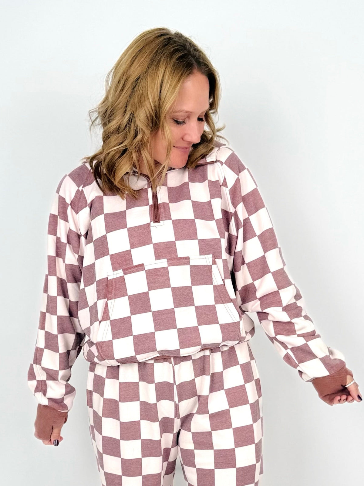 Blakeley Easy Does It Pullover - Checker {SM-2X} - KaraMarie