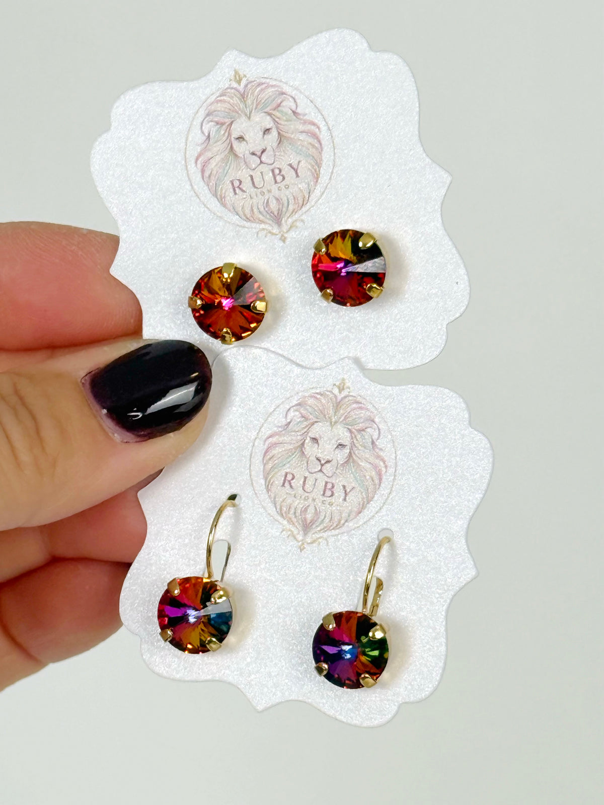 The Dottie Earrings :: Autumn Sunrise Collection :: Volcano