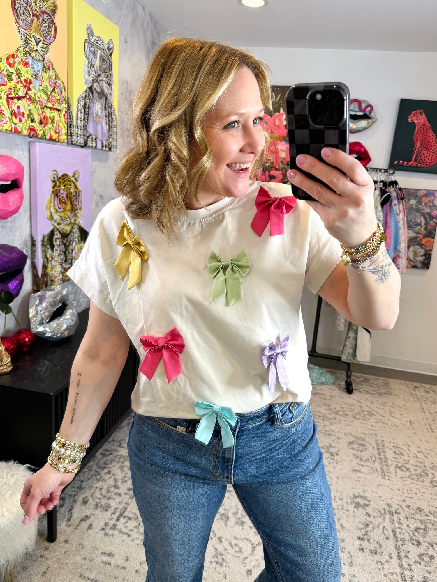 Feeling Flirty Bow Top {S-3X} - KaraMarie