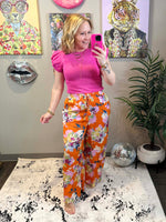 Floral Tango Linen Pants {S-3X} - KaraMarie
