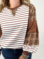 Earthy Plaid Striped Top {S-L} - KaraMarie