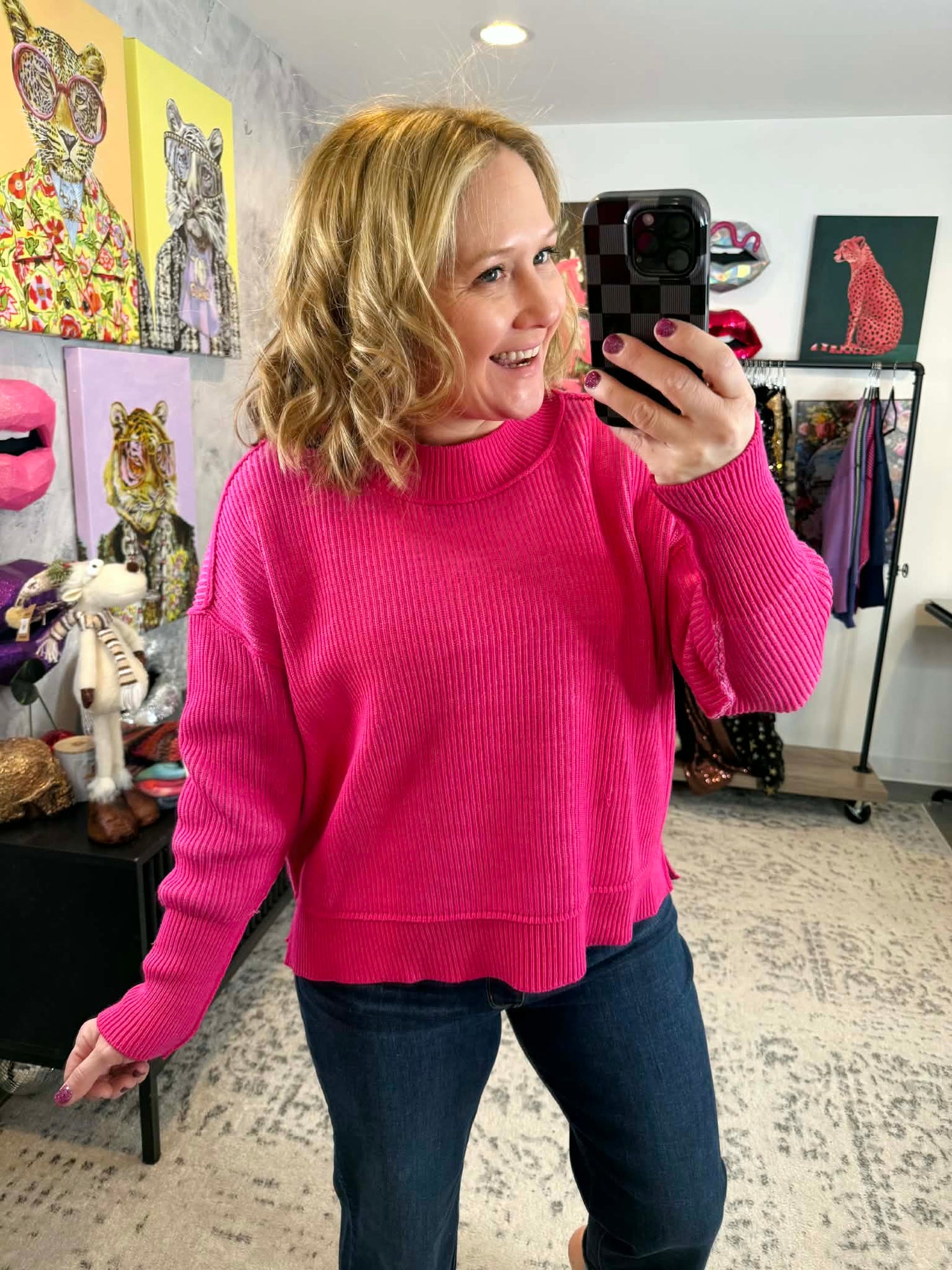 Dual Tone Ribbed Sweater - Multiple Colors! {SM-LXL}