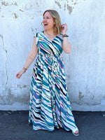 Slanted Symphony Dress in Teal {S-L} - KaraMarie