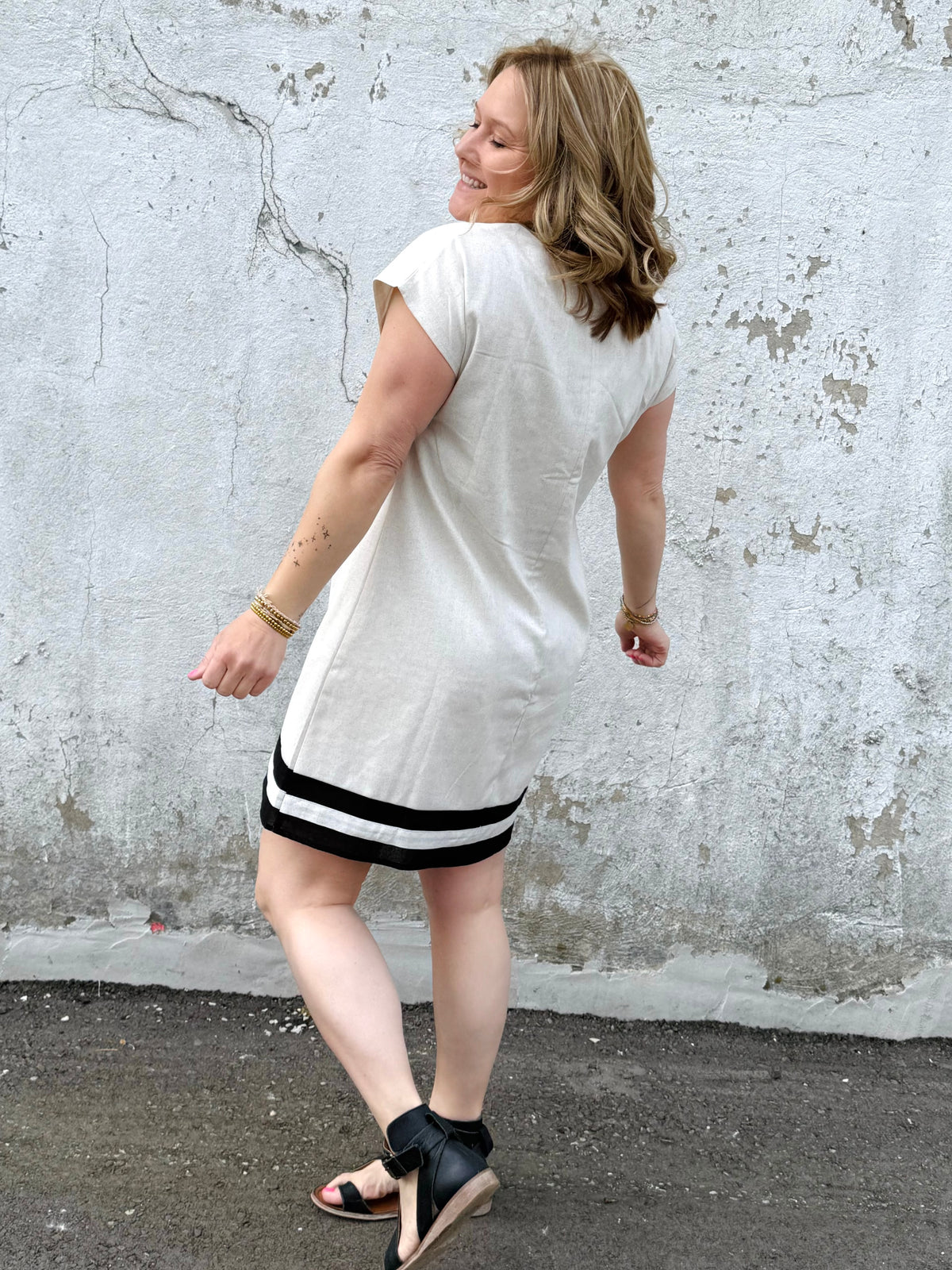 Sandbar Stripe Linen Dress {S-L} - KaraMarie