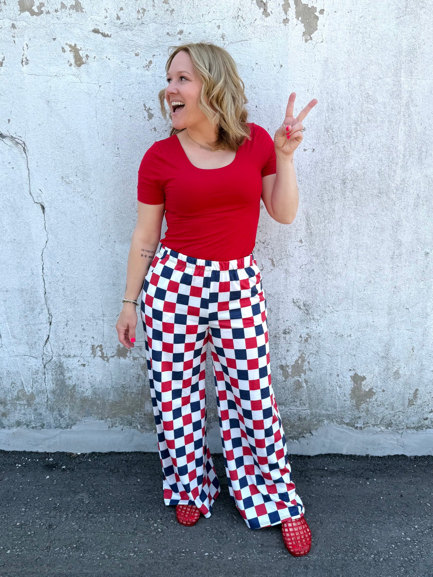 All American Check Pants {S-3X}