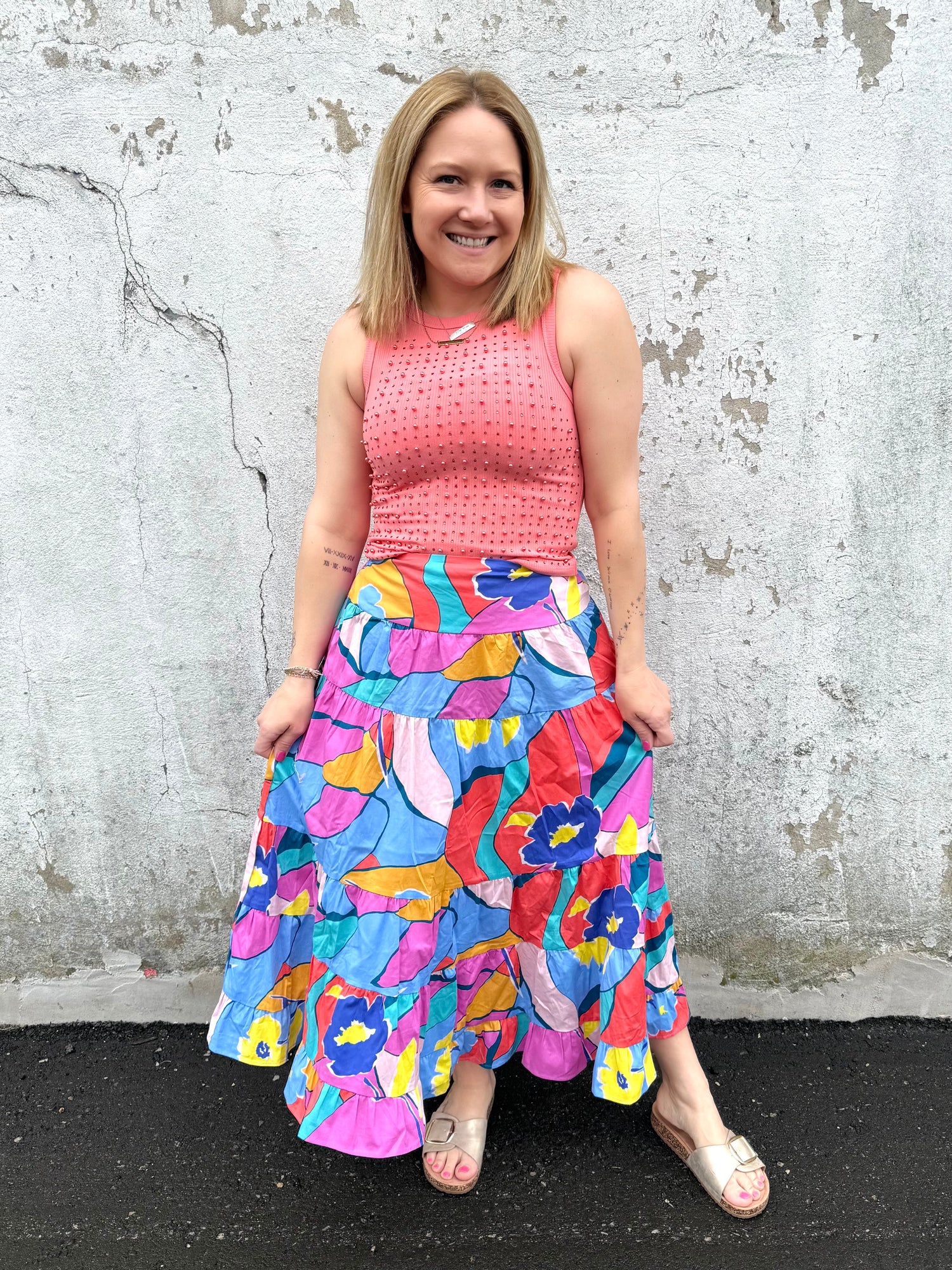 Kaleido Floral Skirt {S-L}
