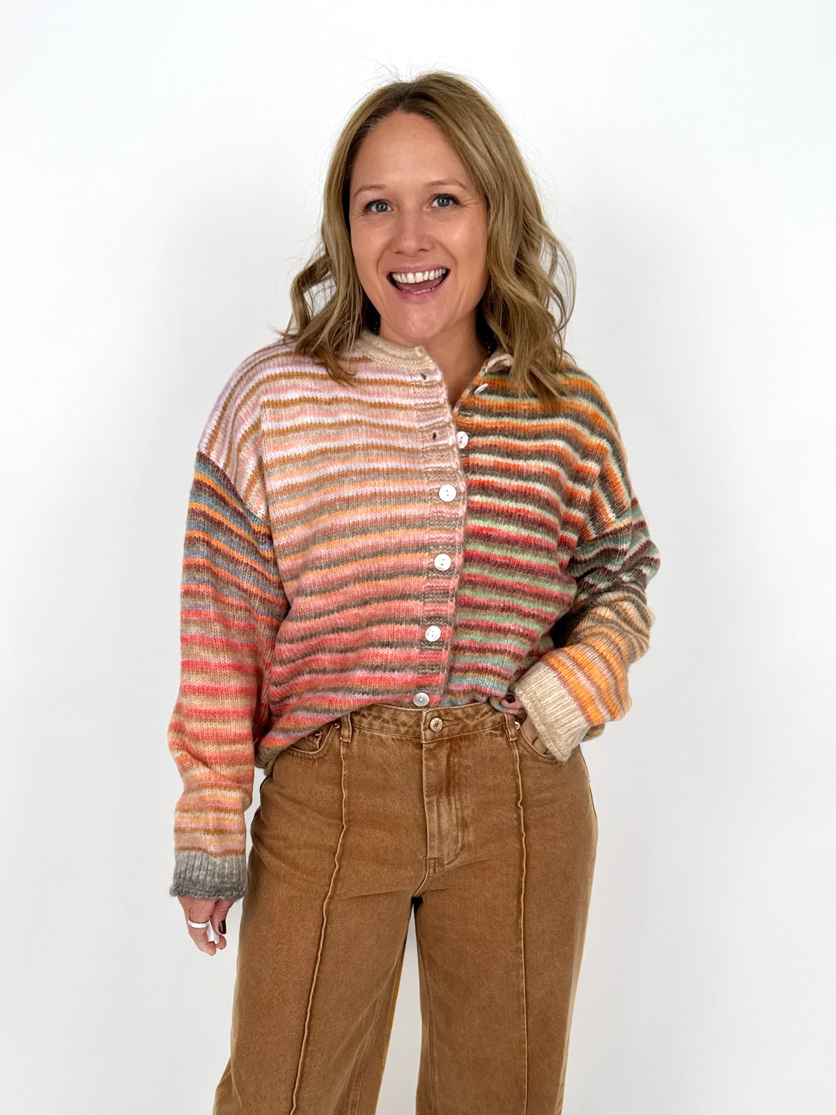 Colorful Days Cardigan - Mocha {S-L}