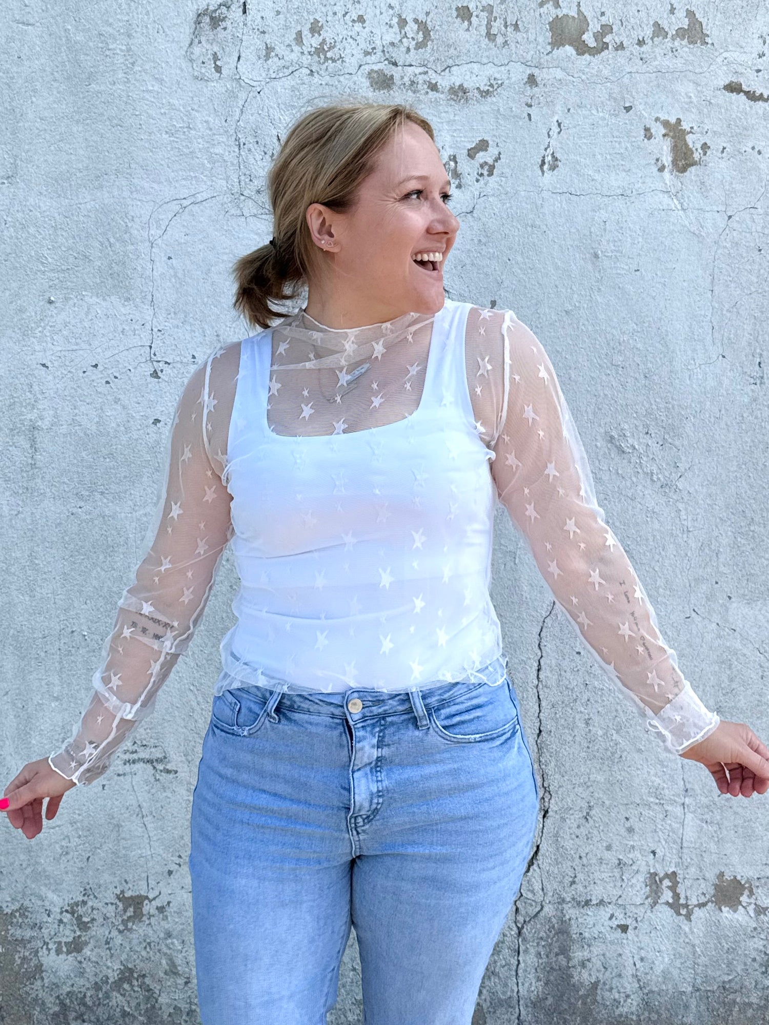 Cosmic Veil Mesh Top - Two Colors! {S-XL}