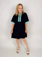 On-The-Go Zip Dress - Navy {S-2X} - KaraMarie