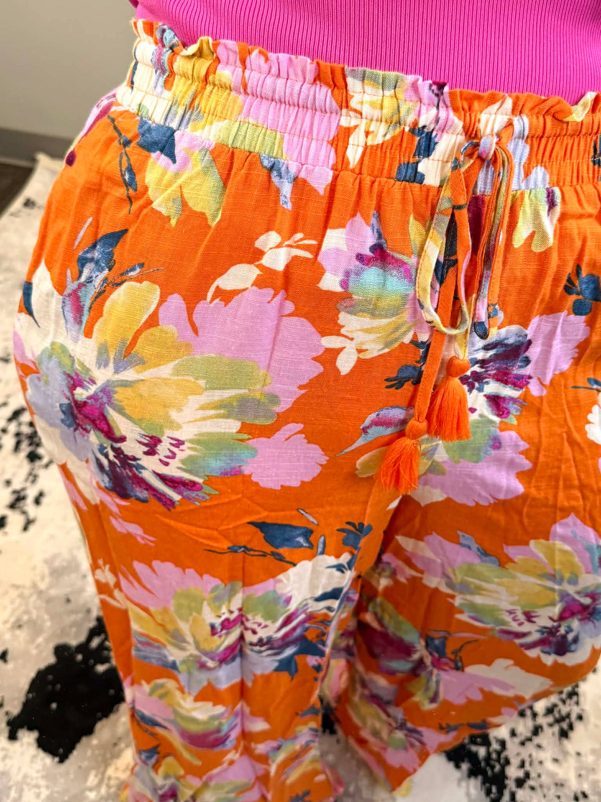Floral Tango Linen Pants {S-3X} - KaraMarie