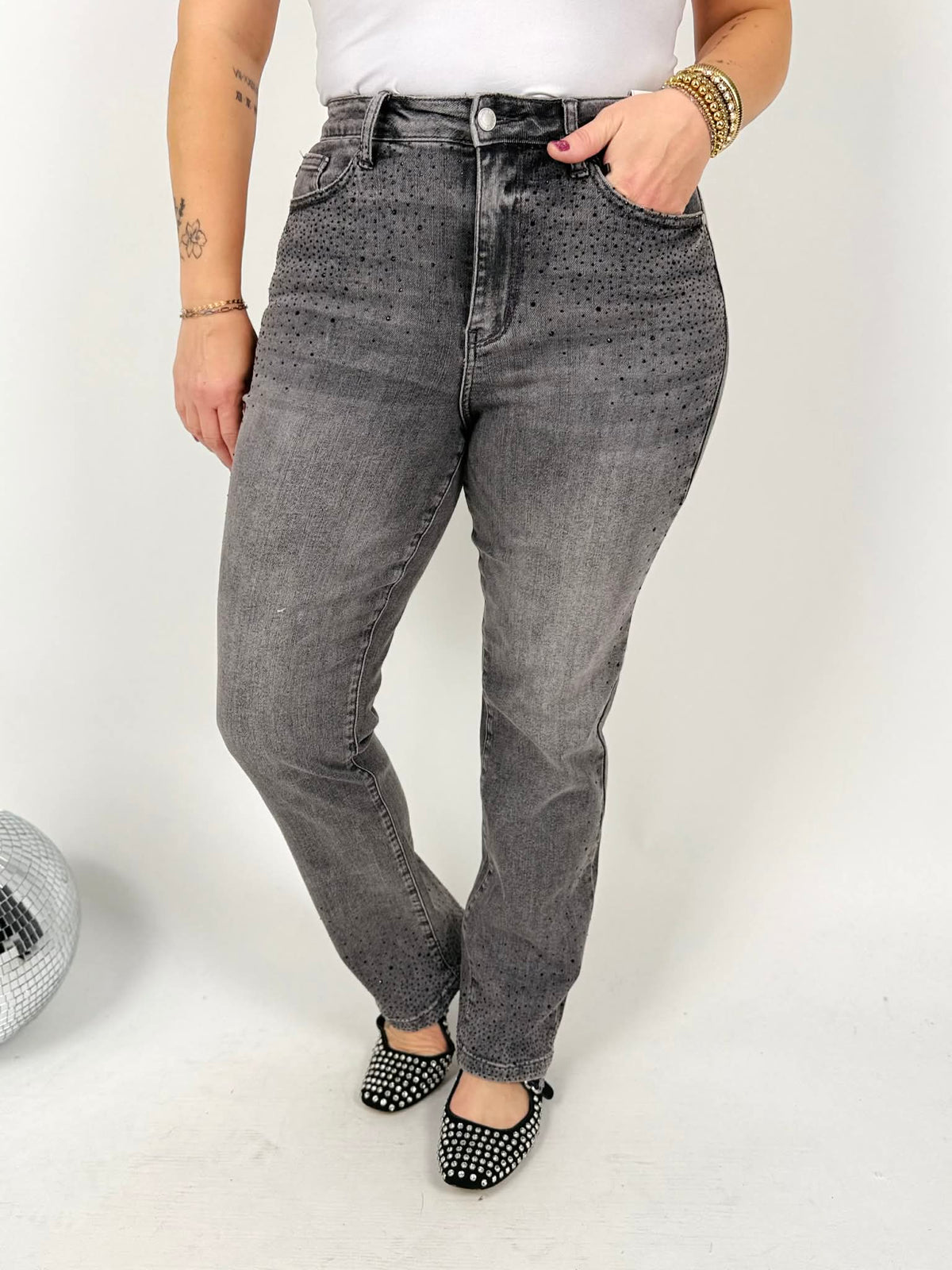 BLACK FRIDAY DEAL!! Judy Blue Stardust Straight Jeans {0-24W} - KaraMarie