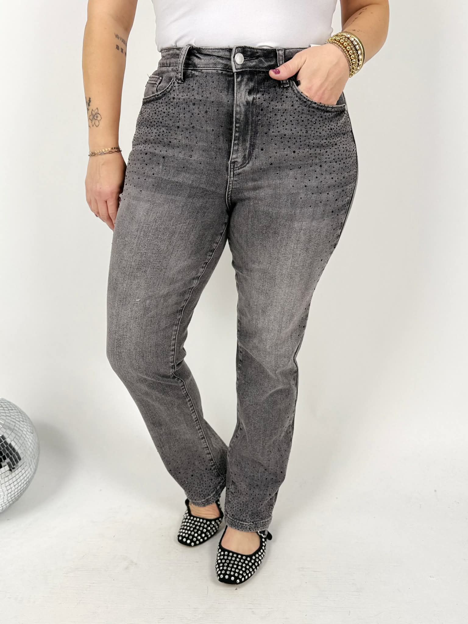 BLACK FRIDAY DEAL!! Judy Blue Stardust Straight Jeans {0-24W} - KaraMarie