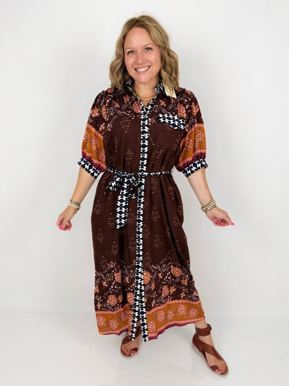 Espresso Meadow Dress {S-2X} - KaraMarie