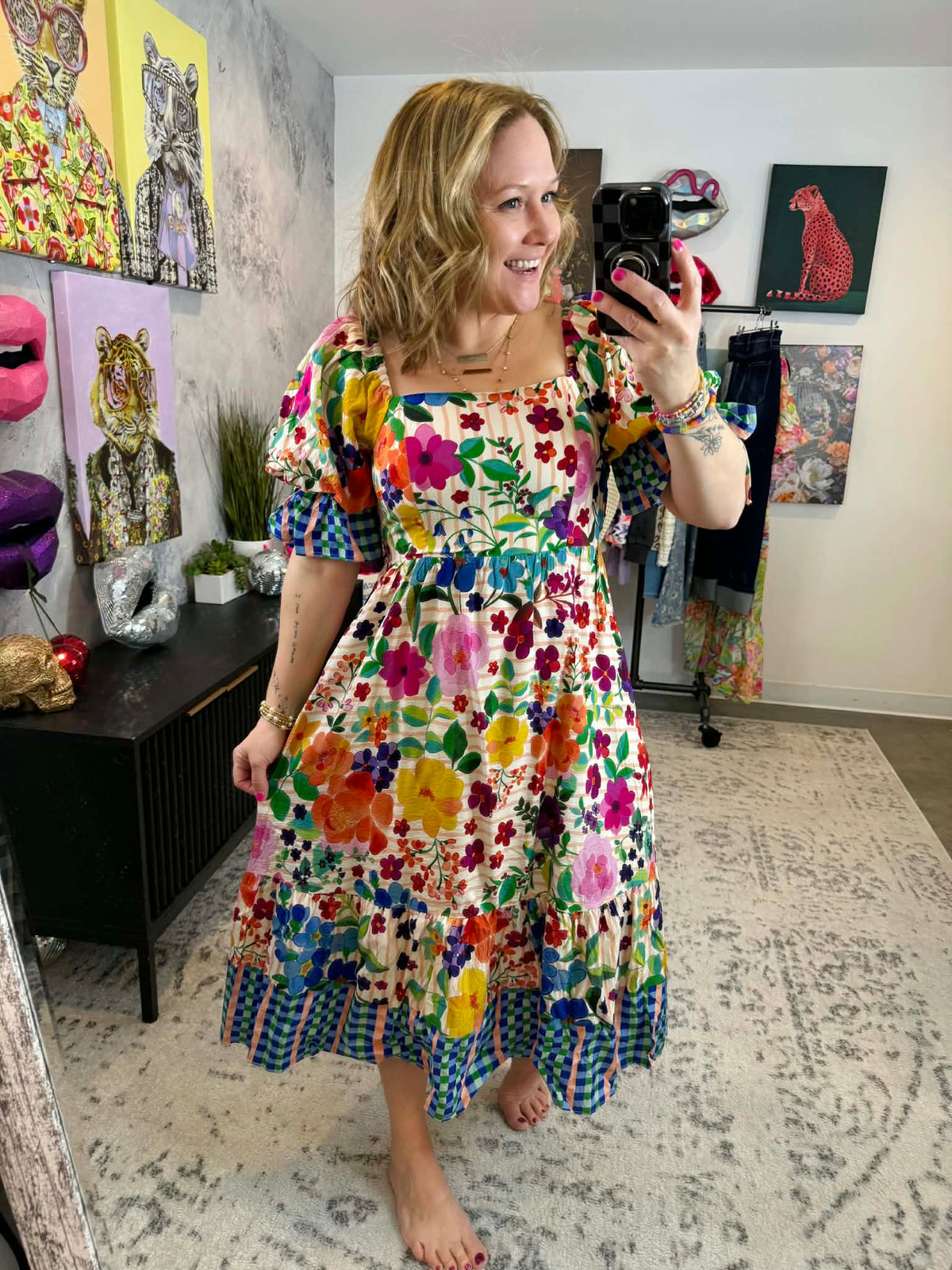 Cottage Bloom Midi Dress {S-3X} - KaraMarie