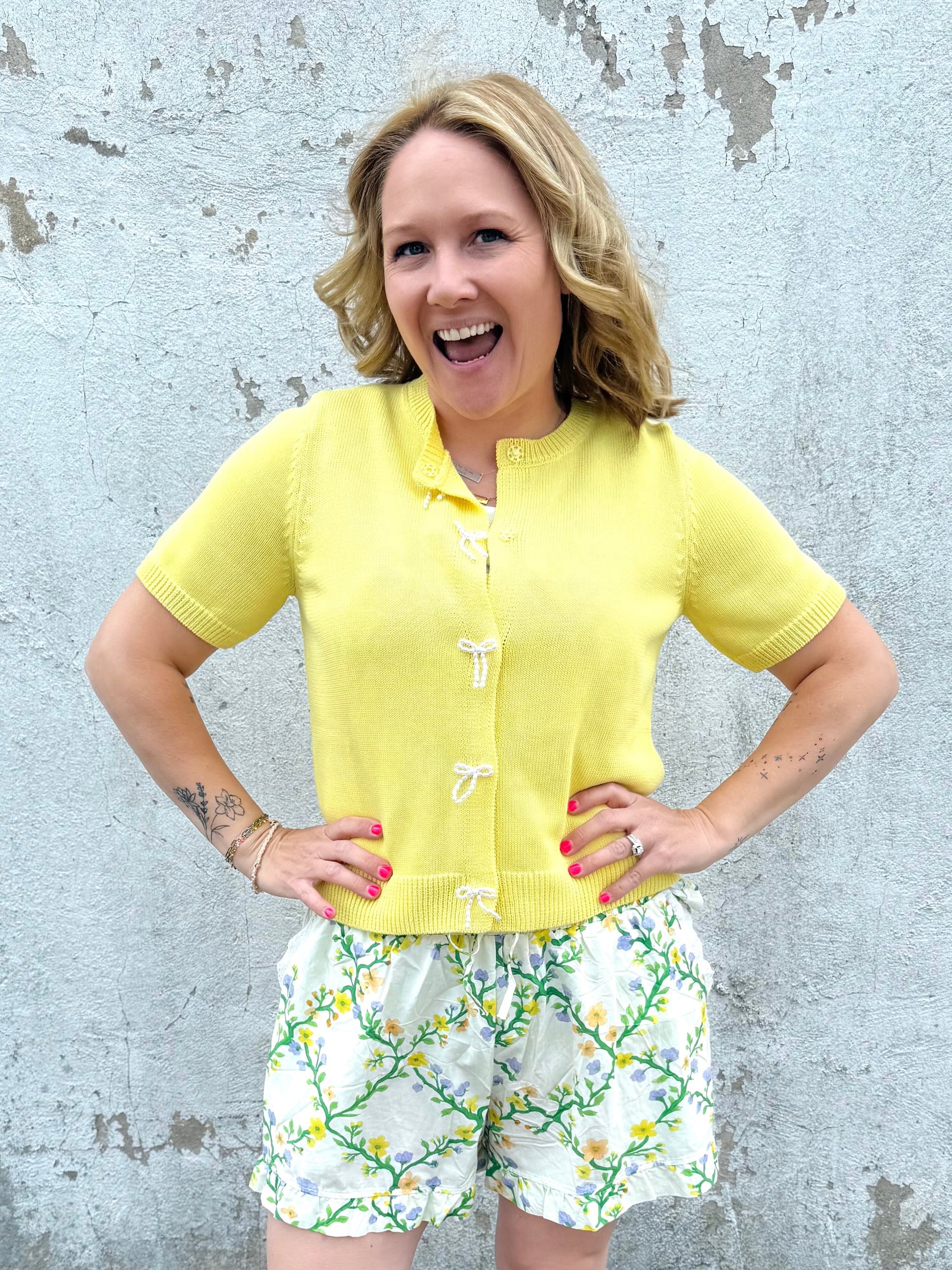 Sunny Ribbon Knit Top {S-3X} - KaraMarie
