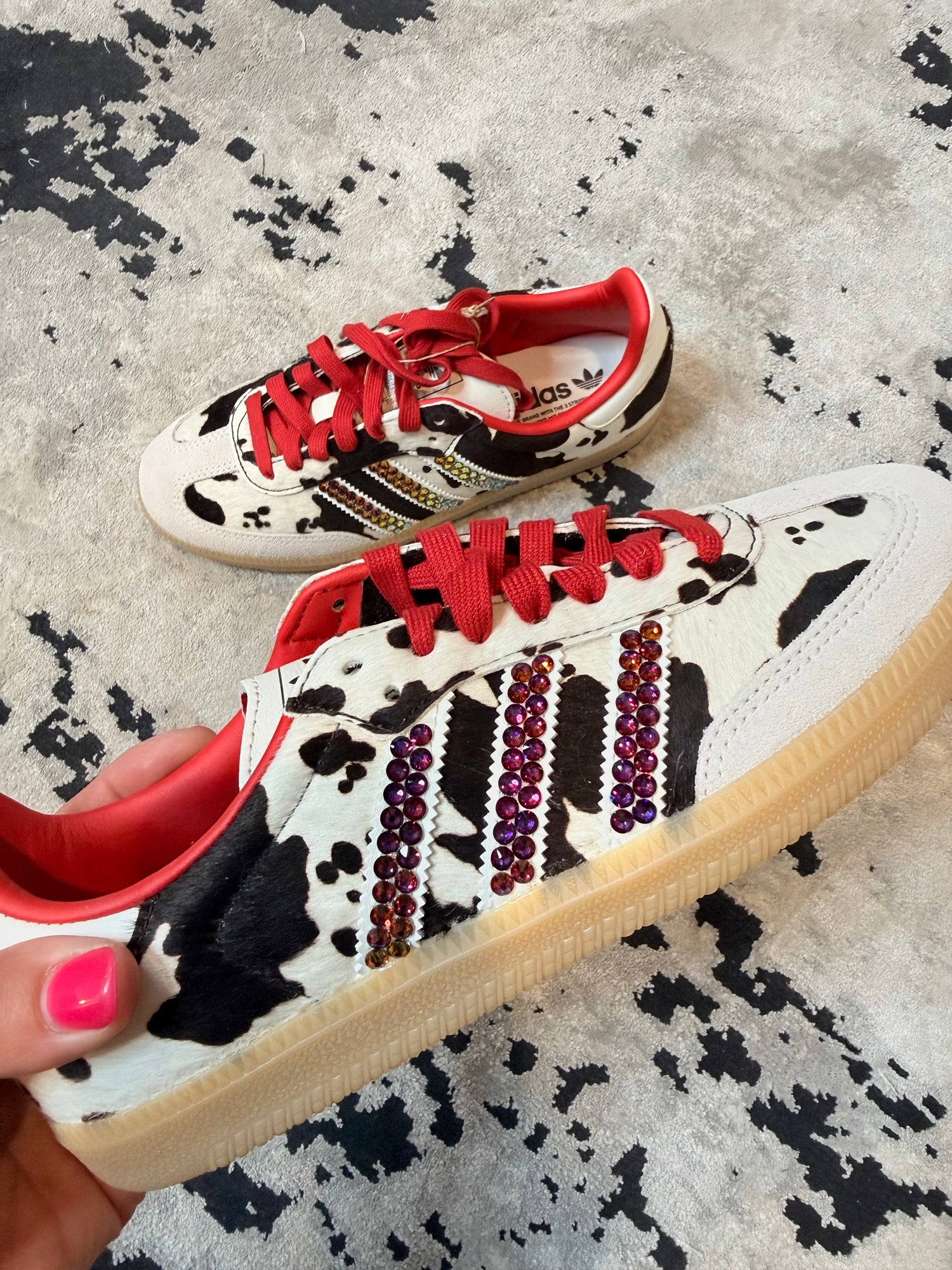 JULY CRYSTALLIZED SHOE OF THE MONTH! Adidas Samba Cow Sneaker {CUSTOM ORDER!}