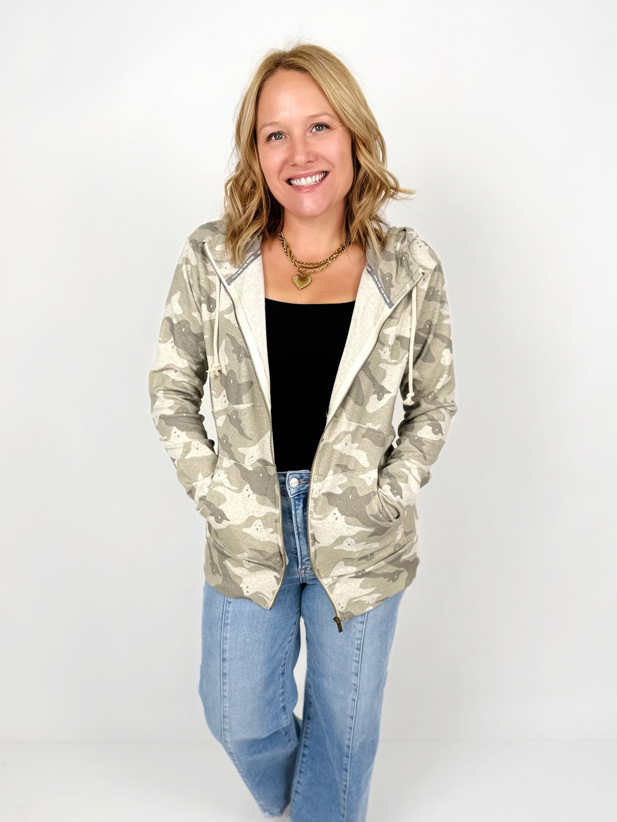 Ampersand FullZip Up Hoodie - Peek-A-Boo Camo {S-3X}