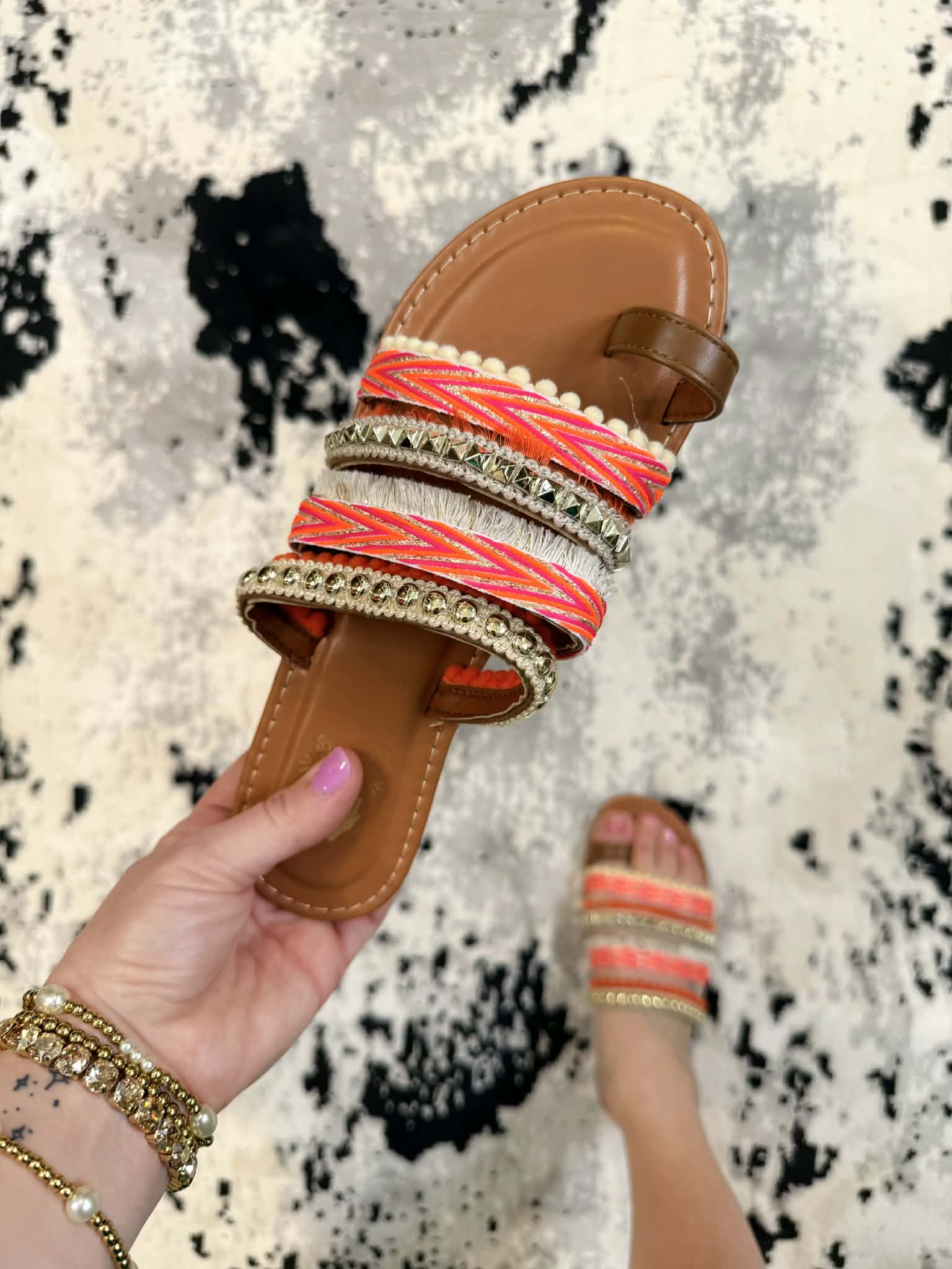 Boho Camel Sandals - POSH - KaraMarie