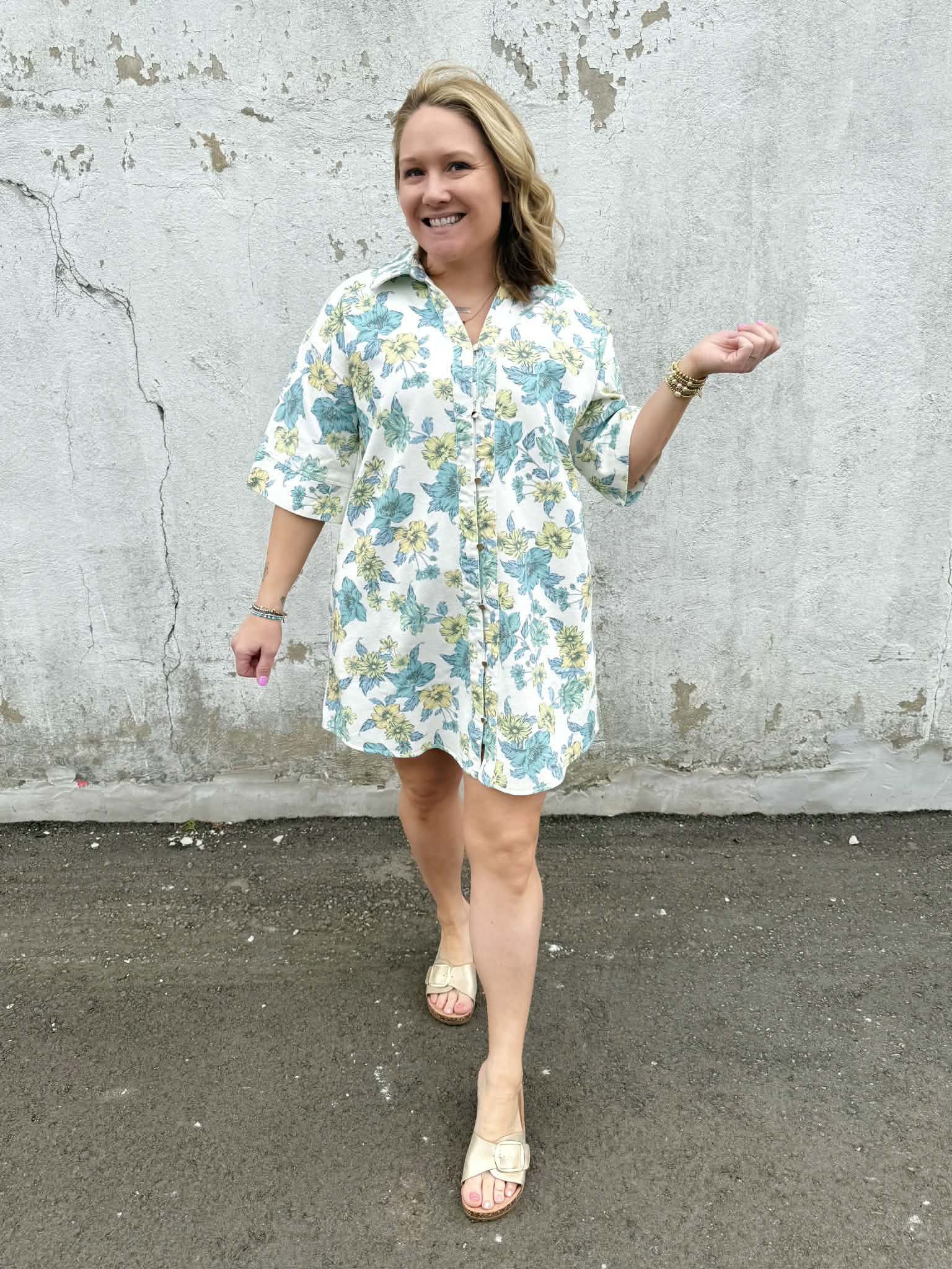 Petalway Denim Shirt Dress {S-L} - KaraMarie