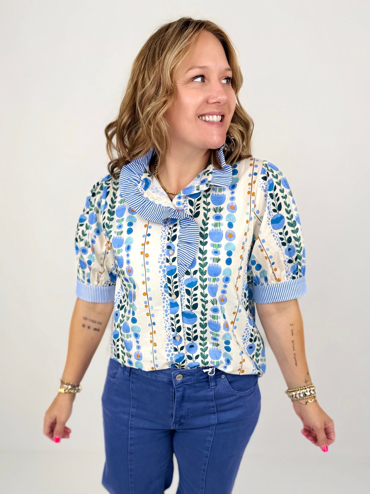 Flower Market Blouse {S-L} - KaraMarie