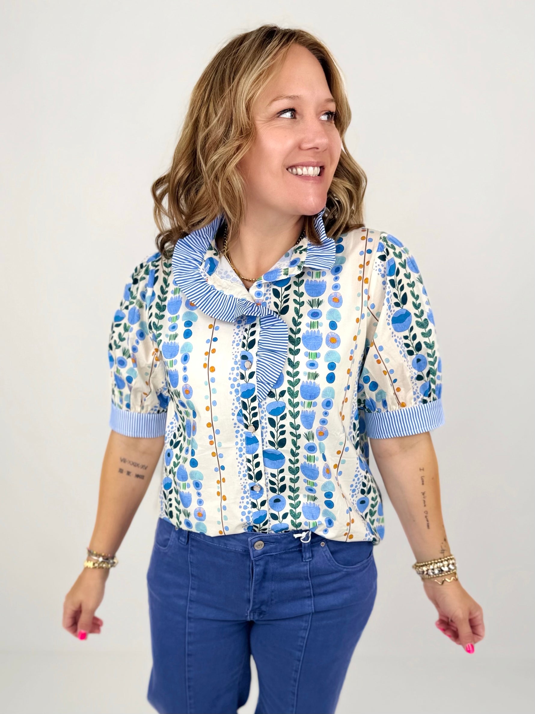 Flower Market Blouse {S-L} - KaraMarie
