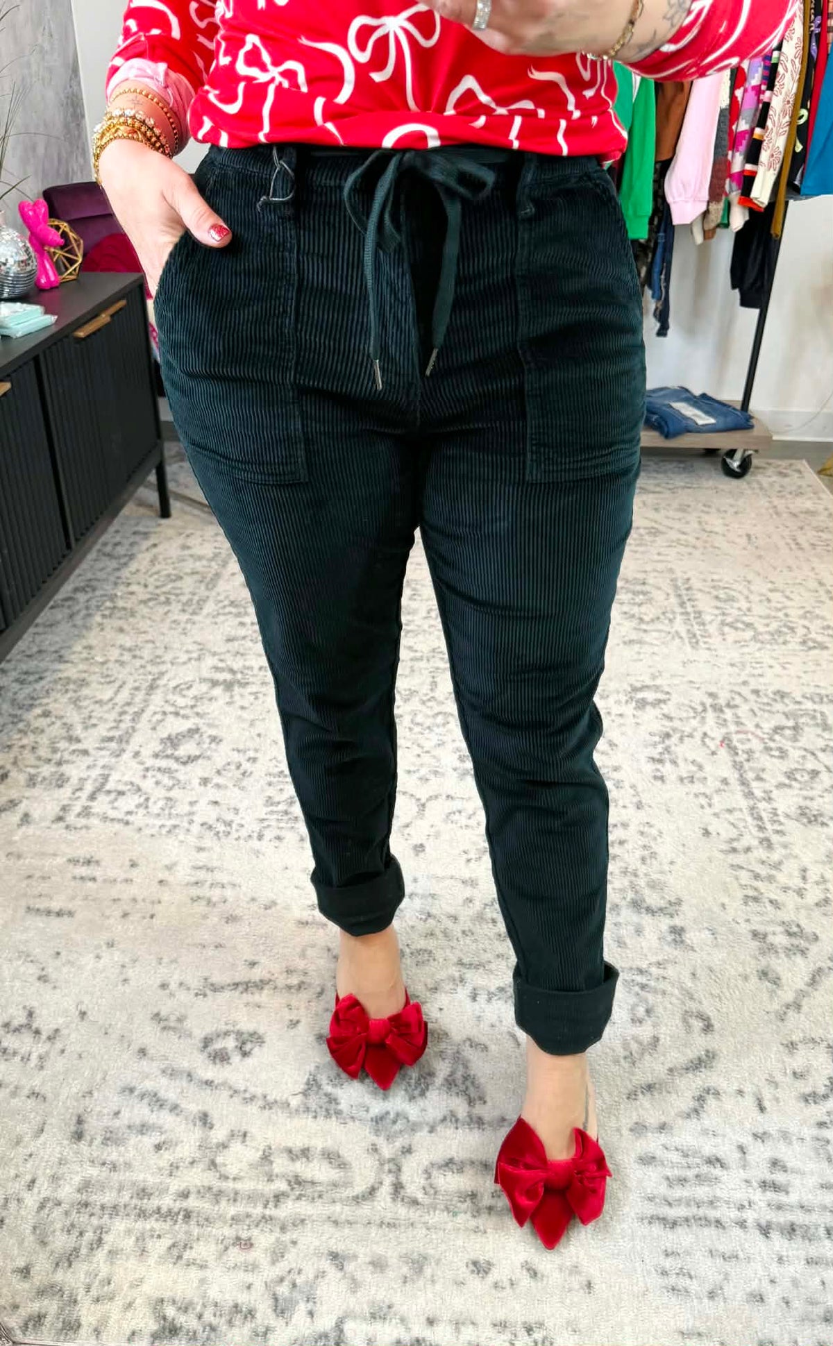 Judy Blue Emerald Stroll Cuffed Jogger {1-24W} - KaraMarie