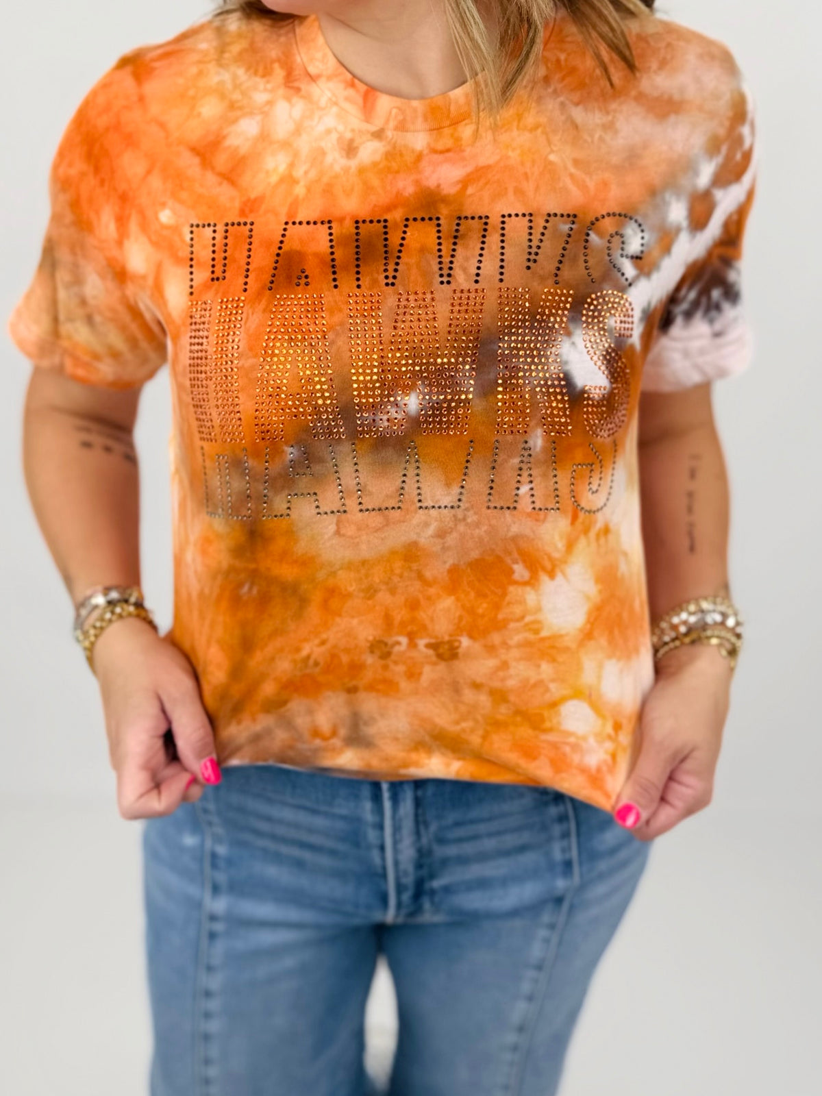 HAWKS Game Day Glam Rhinestone Tee {S-3X}