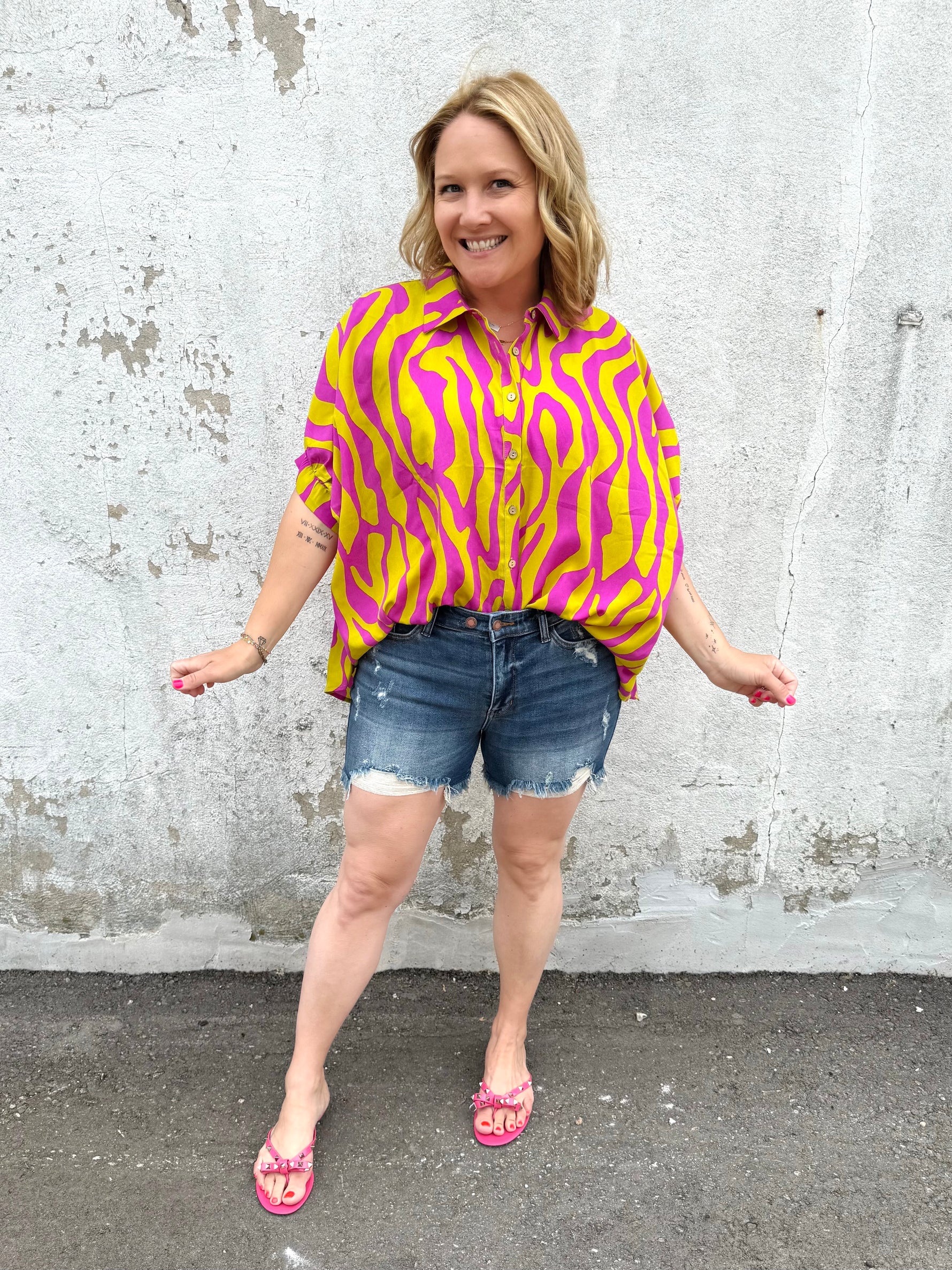 Cascading Wave Blouse {S-2X} - KaraMarie