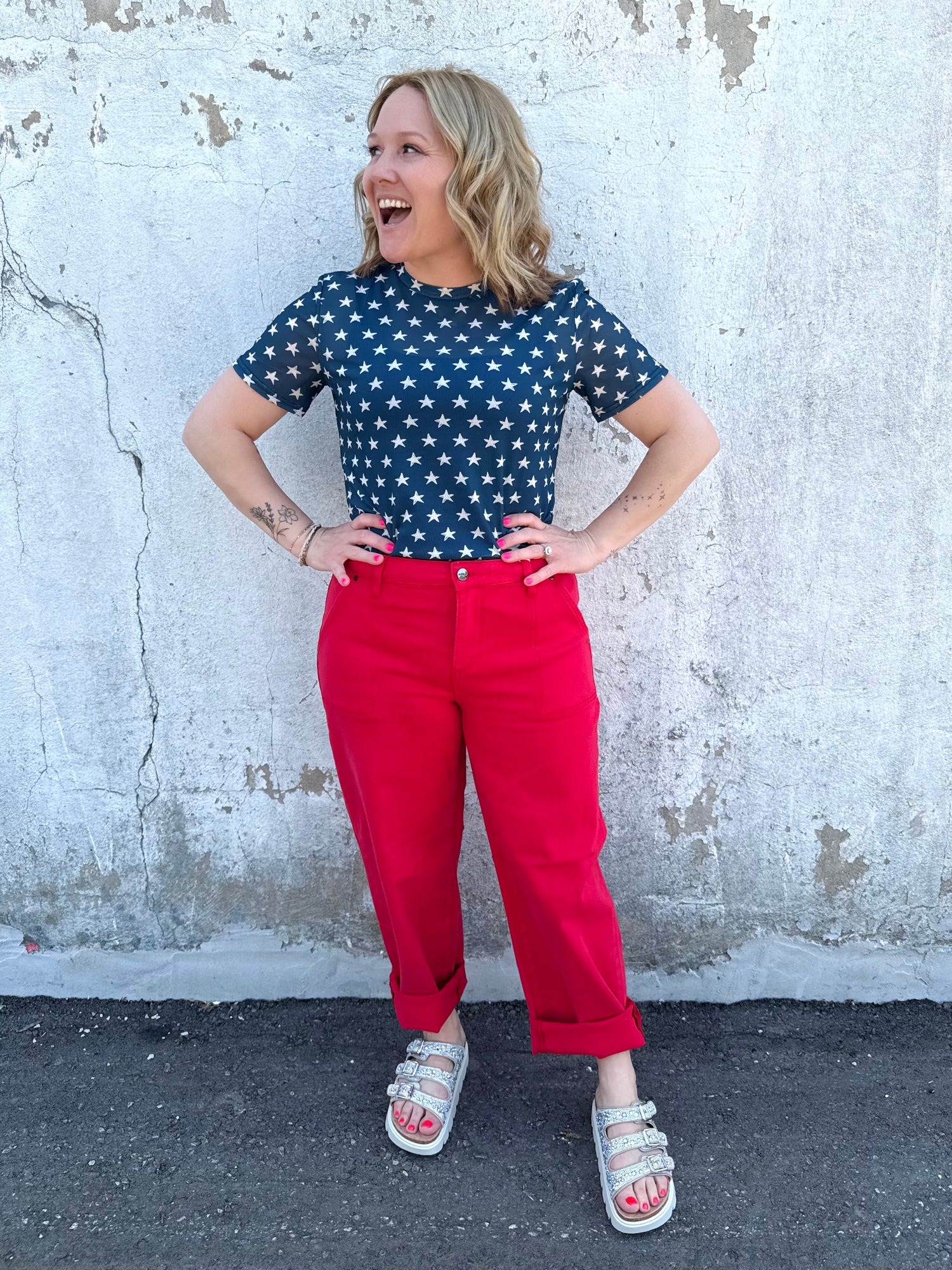 Risen Flame Fit Ankle Cuffed Barrel Jeans {0-3X} - KaraMarie