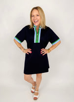On-The-Go Zip Dress - Navy {S-2X} - KaraMarie