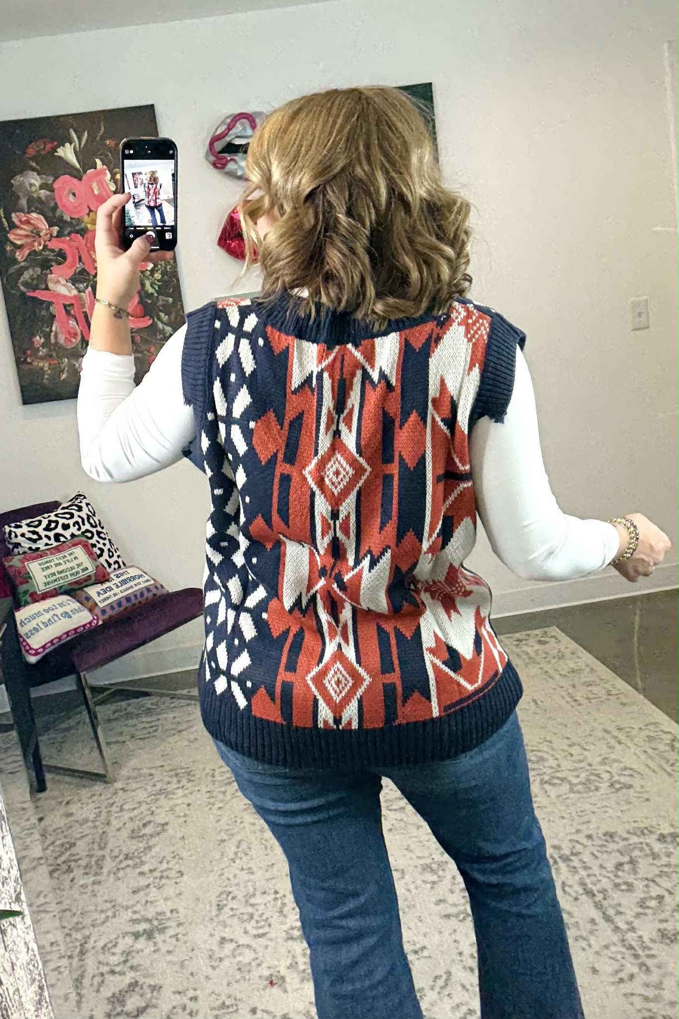 Mesa Weave V-Neck Vest {S-L}