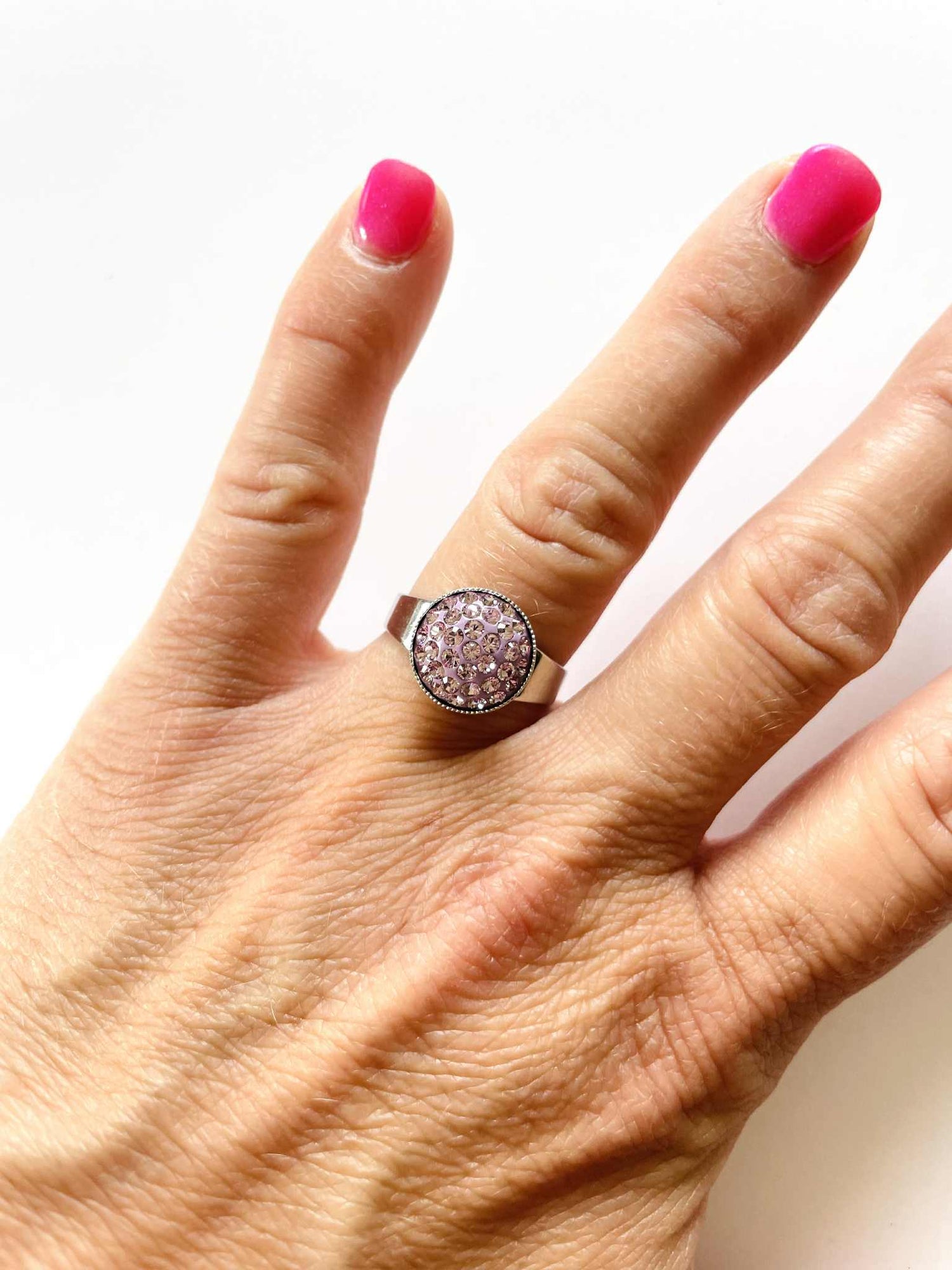 Pave Ring in Light Amethyst