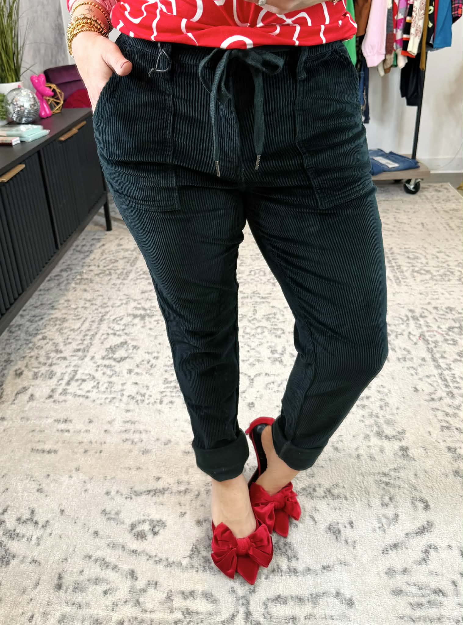 Judy Blue Emerald Stroll Cuffed Jogger {1-24W} - KaraMarie