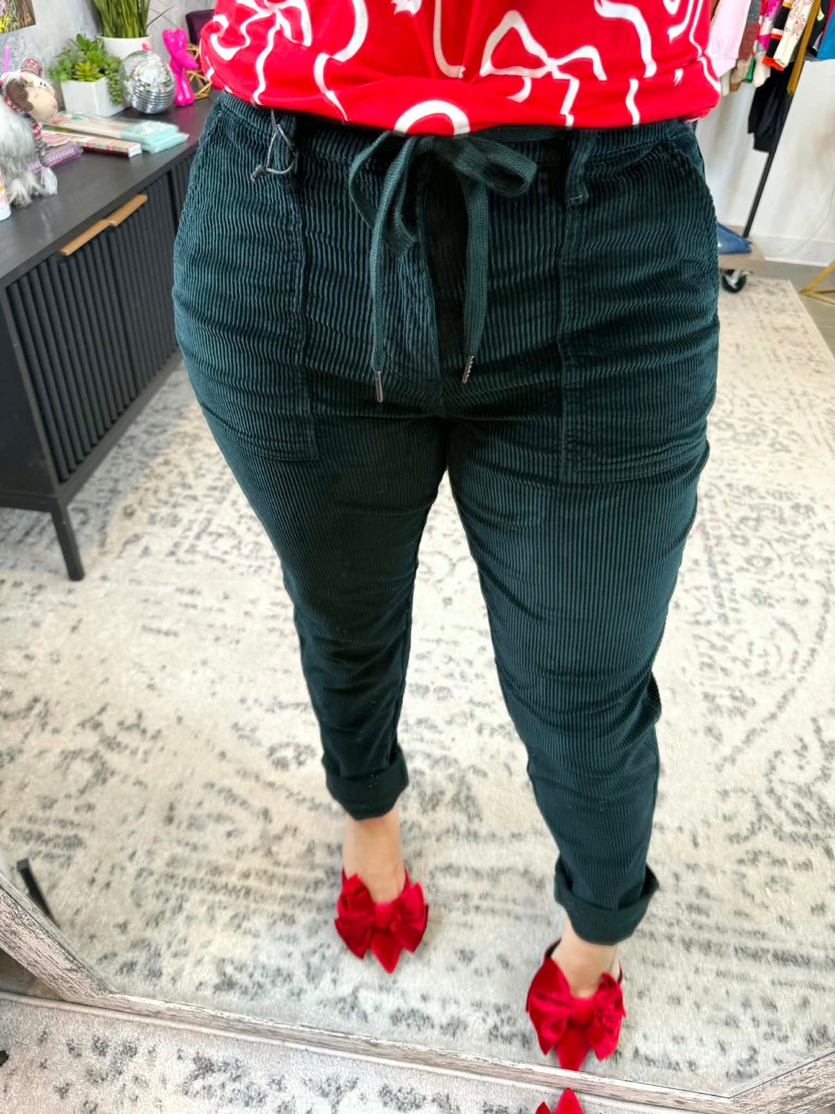 Judy Blue Emerald Stroll Cuffed Jogger {1-24W} - KaraMarie