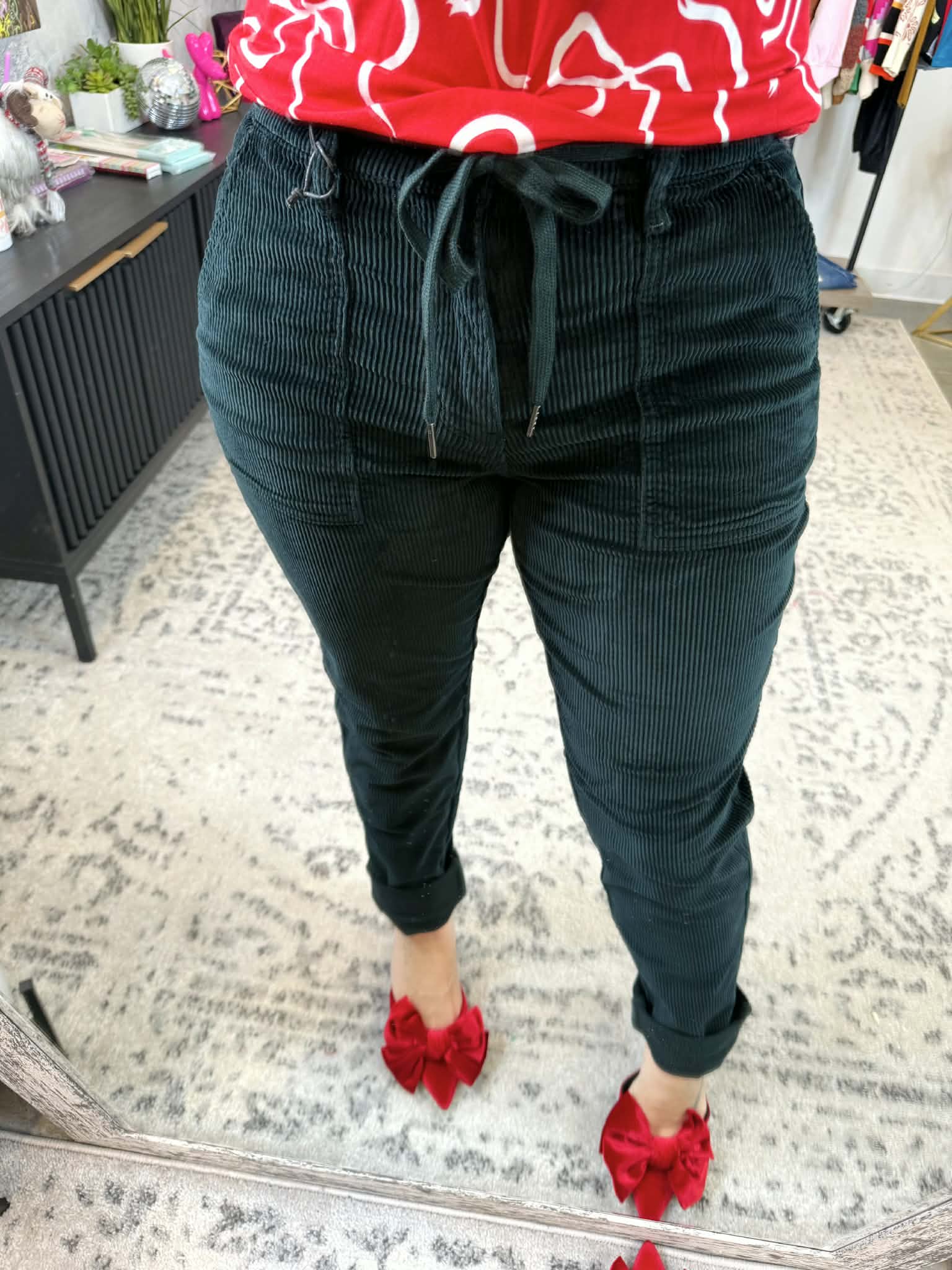 Judy Blue Emerald Stroll Cuffed Jogger {1-24W} - KaraMarie