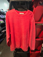 Moon Ryder Corded Crew in Crimson Red {XS-2X} - KaraMarie