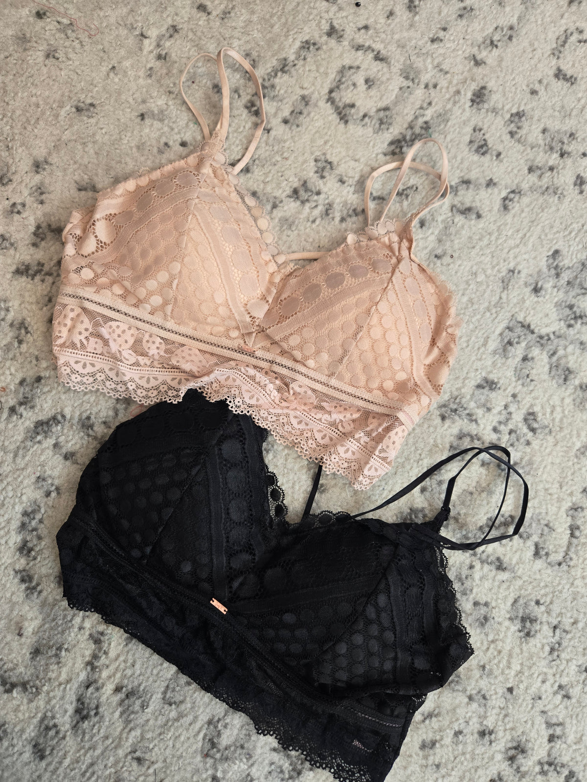 Mallory Lace Bralette :: Black or Blush - KaraMarie