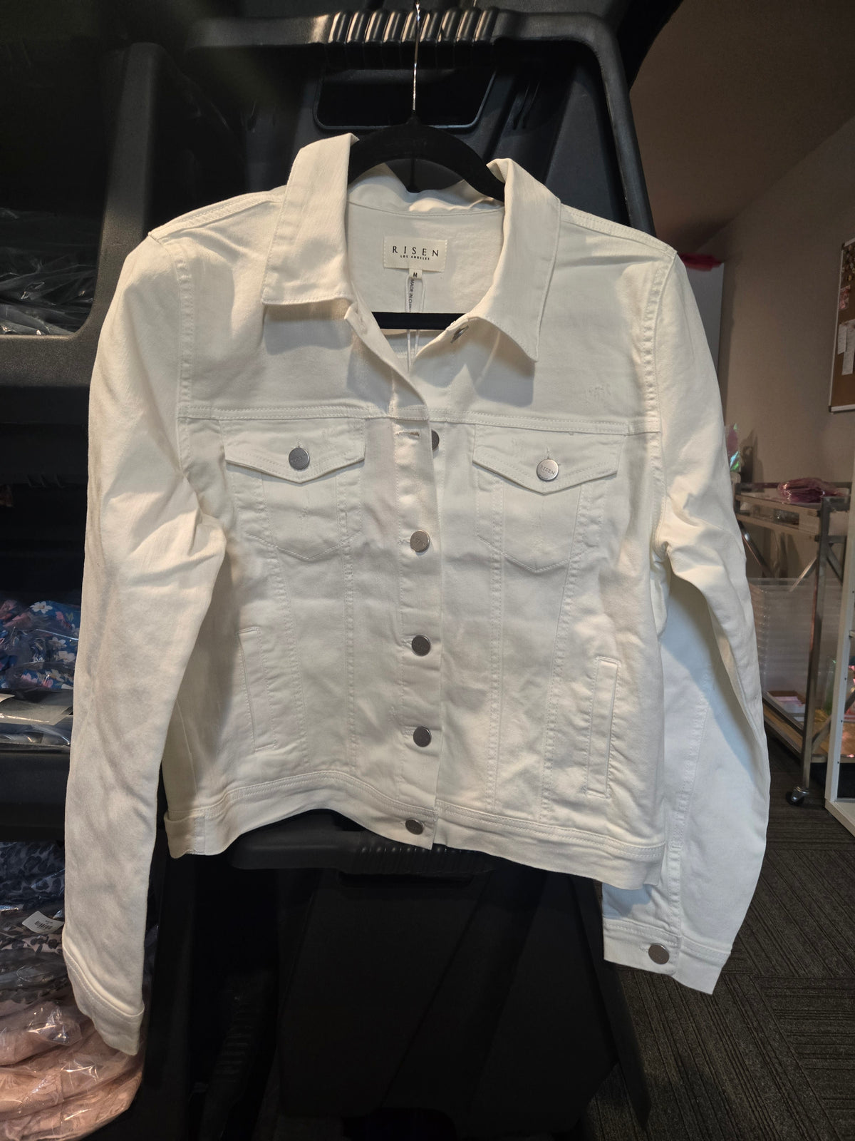 A Cut Above Denim Jacket - White {S-3X} - KaraMarie