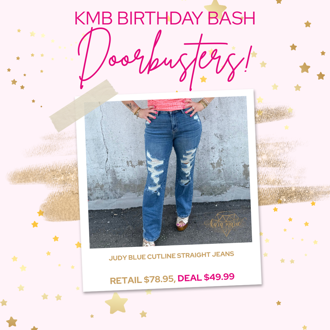 Judy Blue Cutline Straight Jeans {0-18W}