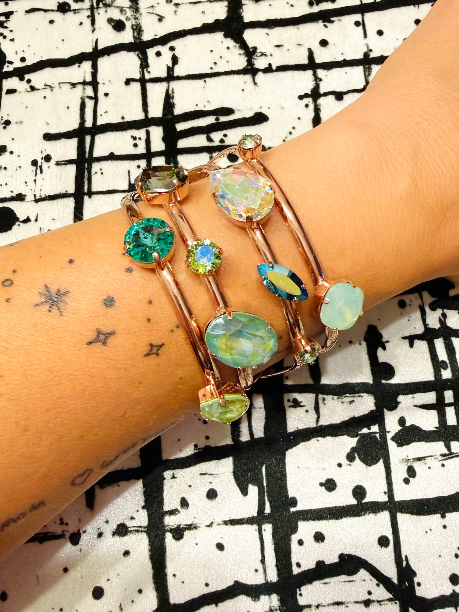 FriYAY Sparkle Drop :: Confetti Pop Cuff in Seafoam Dreams