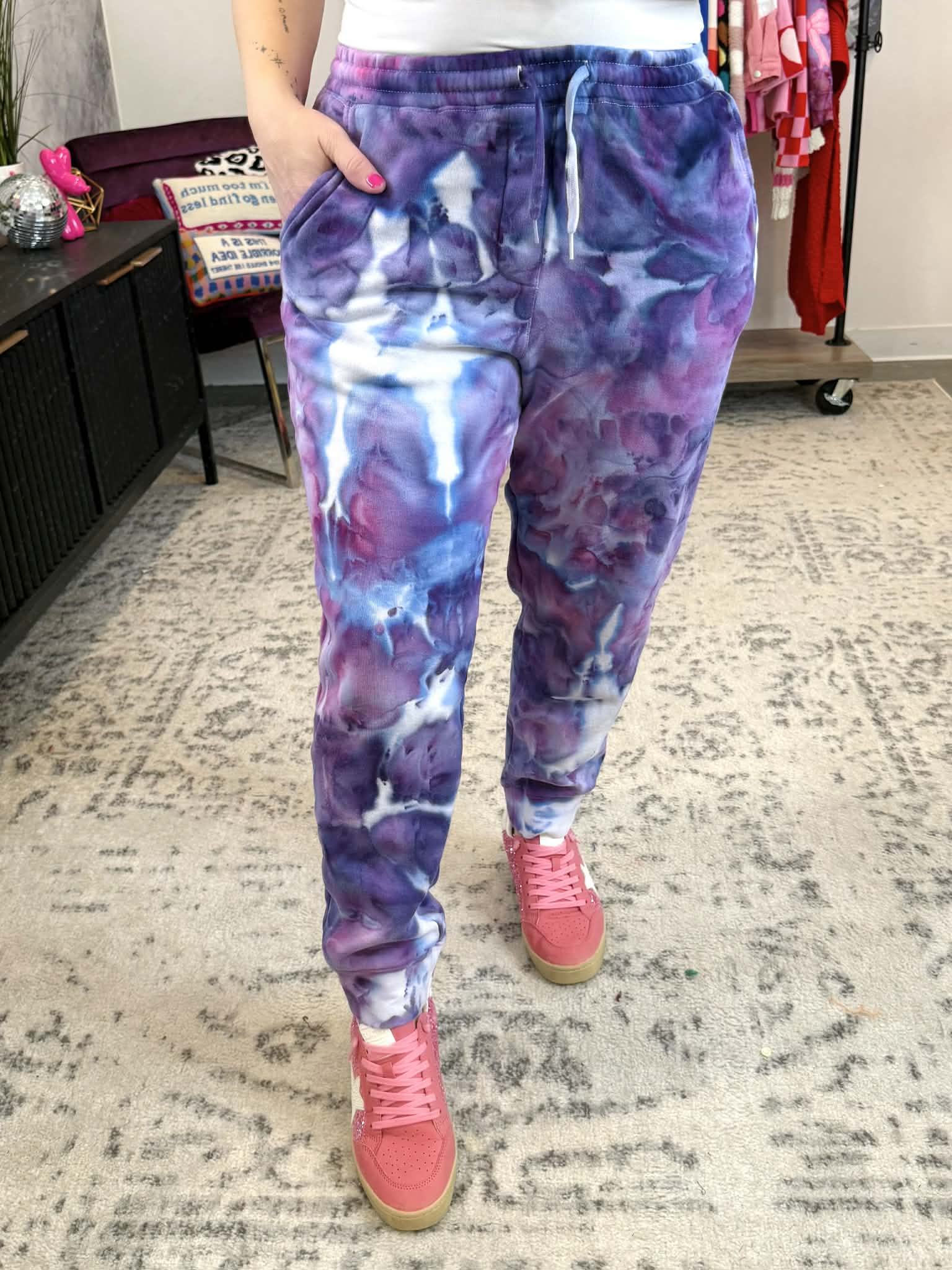 KMB EXCLUSIVE!!! Will You Be Mine Joggers {Custom Ice Dye} - KaraMarie