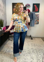 Flora Zip Blouse {S-L} - KaraMarie