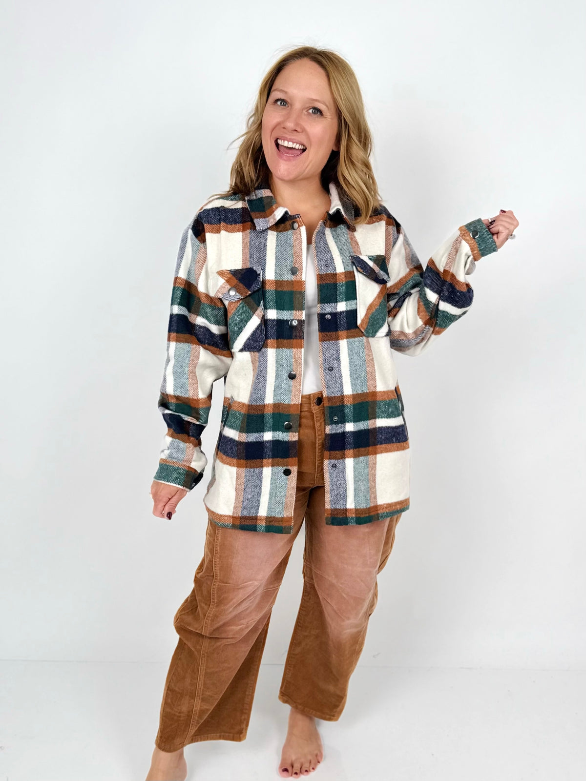 MM Norah Plaid Shacket - Harvest Plaid {S-3X} - KaraMarie
