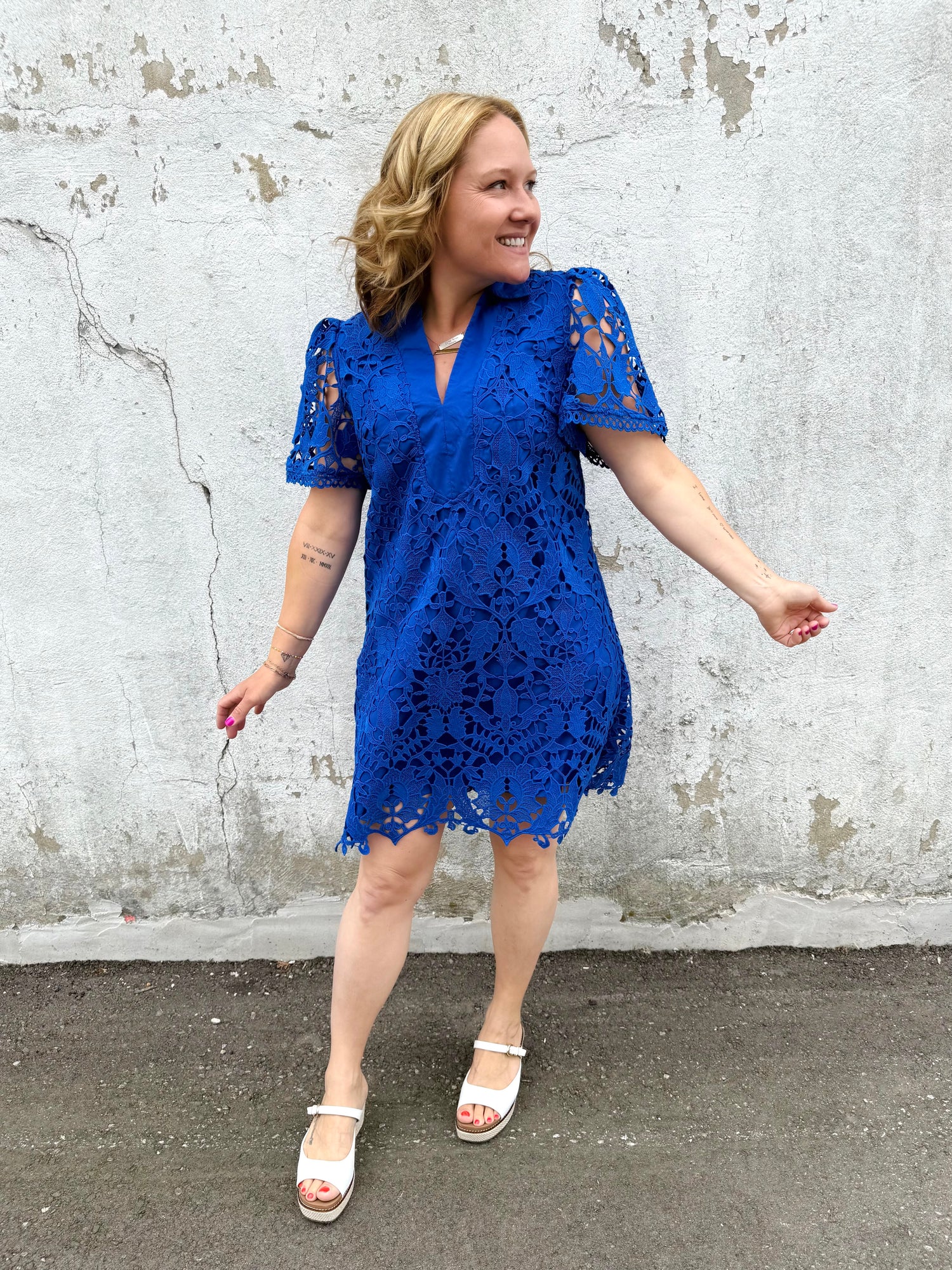 Regal Charm Lace Mini Dress {S-L}