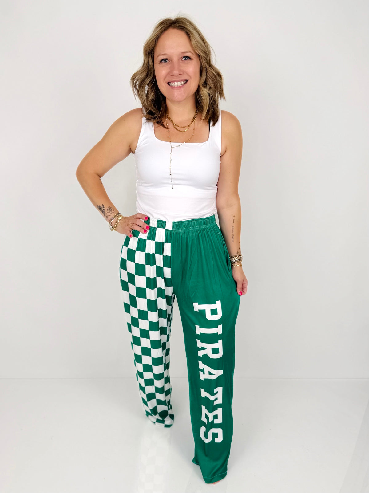 PIRATES Pep Rally Checkered Pants {S-3X}